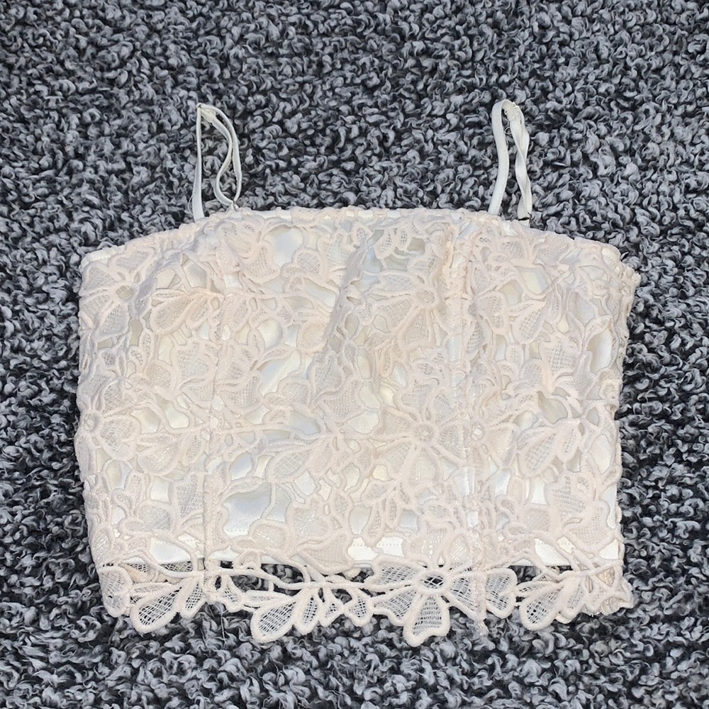 Cream Crop Top